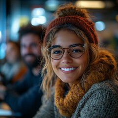 young woman among a diverse group of work colleagues 1