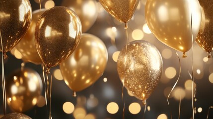 Glittering Balloons for New Year Celebration