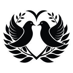 I love the birds vector silhouette icon with the transparent background clipart.