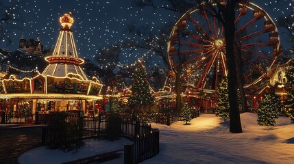 Sticker - Winter Wonderland: Christmas Amusement Park