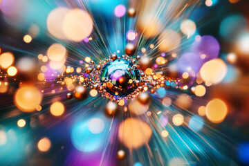 Wall Mural - Radiant Sphere in a Burst of Light 