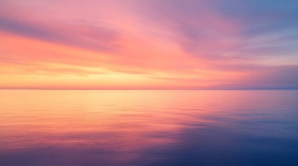 Wall Mural - Serene Sunset Over the Calm Sea