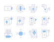 © Blockfine - Charging icons. Line Duotone style, editable stroke. charging station, charging, global, wireless charging, power bank, solar power, charger, electric charge
