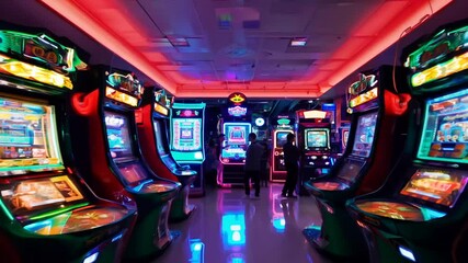 room Retro Game Arcade neon Video glow play player gaming computer fun background display entertainment graphic machine illustration technology vintage gamer leisure buttons recreation screen tournam