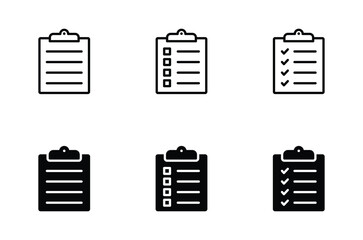 Wall Mural - clipboard icon set. checklist on the clipboard icon vector