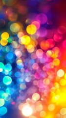 Aufkleber - Colorful abstract bokeh background with vibrant lights and blurred effect