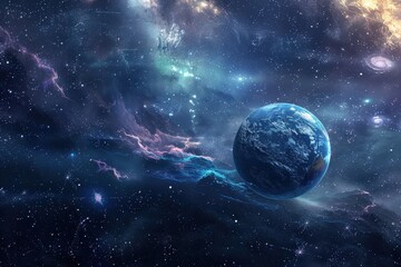 Canvas Print - Earth, Our Fragile Oasis in the Vast Cosmos