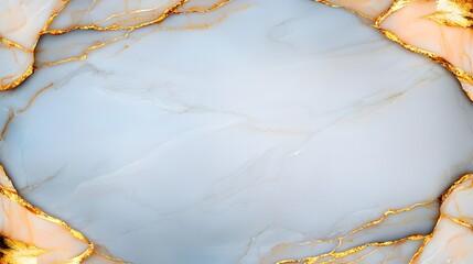 Aufkleber - Elegant marble texture with soft pastel colors and luxurious gold accents creating a sophisticated stylish and visually appealing background for high end design interior and branding projects