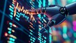 © diracreativa - Robotic Hand Interacting with Stock Market Data