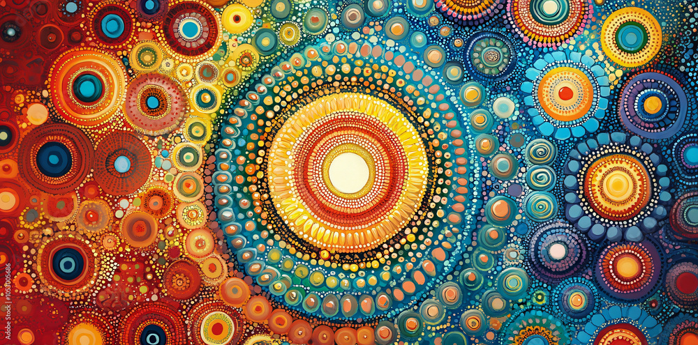 Vibrant circular patterns create stunning visual experience, showcasing ...