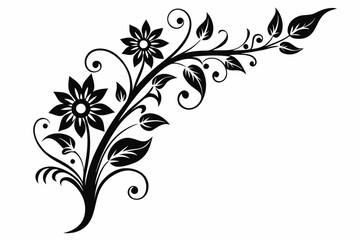 Nature flower and leaves icon vector isolated