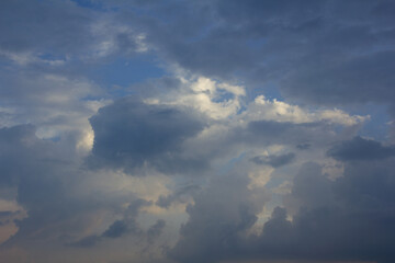 Wall Mural - 
Blue sky with puffy clouds