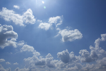 Wall Mural - it's a blue sky with puffy clouds