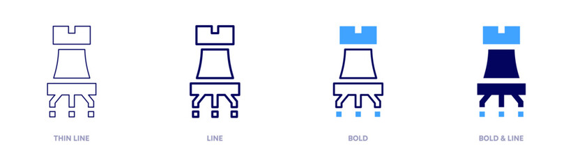 Market segmentation icon in 4 different styles. Thin Line, Line, Bold, and Bold Line. Duotone style. Editable stroke