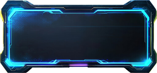 Wall Mural - futuristic blue frame