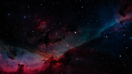 Wall Mural - cluster of stars and nebula in outer space