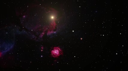 Wall Mural - beautiful cosmos dark red nebula