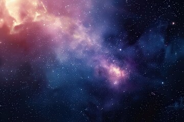 Wall Mural - Colorful and vivid representation of deep space with stars, dust, and nebulae.