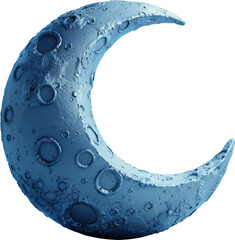 Wall Mural - Crescent moon in blue