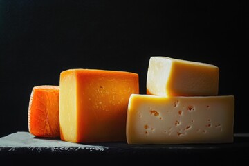 Canvas Print - A Still Life of Four Different Cheeses