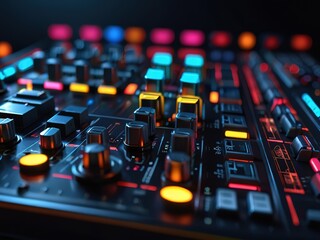 audio mixer console