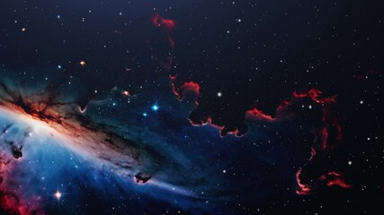 Wall Mural - Several star clusters fly past, and the constellation Orion 4k