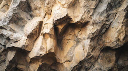 close up texture of rugged gray and brown rock cliff face