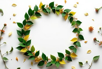 Poster - christmas wreath with ribbon