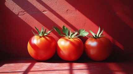 Red tomato tomatoes . Mockup template for art design
