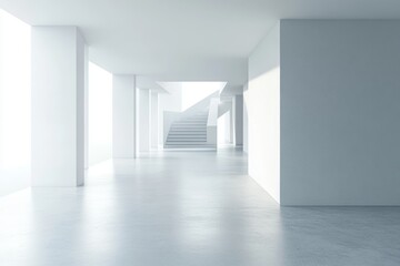 Modern Minimalist Interior with Empty Walls