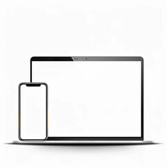tablet pc with screen on white background