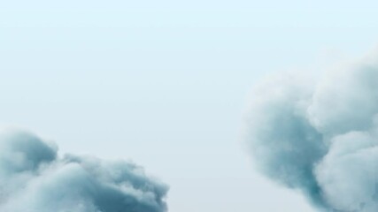 Wall Mural - passing soft cloud on blue sky. 3d rendering. passing clouds on blue sky background.