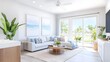 © suraida - Bright and airy coastal living room design