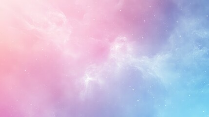 Wall Mural - a serene cosmic scene showcasing a dwarf galaxy, with soft pastel colors blending harmoniously to cr