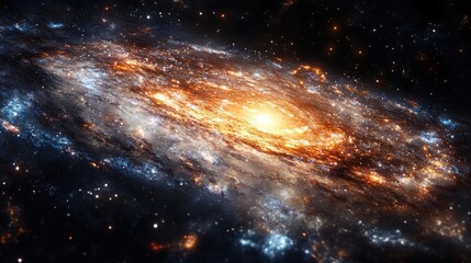Wall Mural - an artistic interpretation of a dwarf galaxy, where vibrant colors and intricate details highlight t