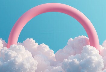 Wall Mural - heart shaped clouds