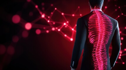 Poster - Exploring the intersection of human anatomy and technology through a futuristic spine visualization