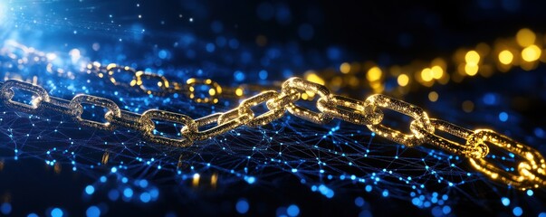 Aufkleber - A stunning visualization of interconnectedness exploring the dynamics of digital chains and data networks