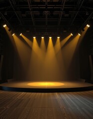 Wall Mural - stage with spotlight