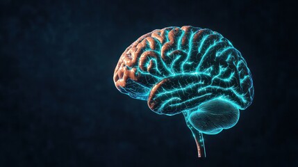 Poster - Exploring the intricacies of the human brain an artistic representation of neural pathways and connectivity