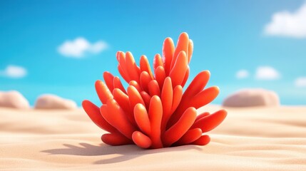 Aufkleber - Vibrant coral growth in a tranquil seascape a stunning representation of marine life and ecosystems