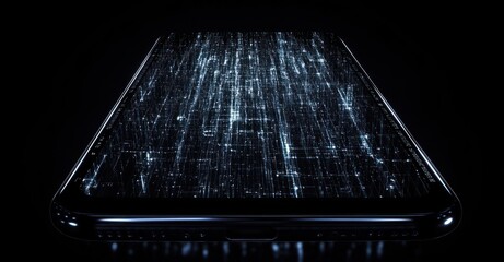 Fototapete - Exploring the intersection of technology and data in modern smartphones a visual representation of digital connectivity