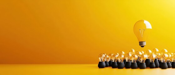 Poster - Innovative ideas illuminate the path to success exploring the power of creativity and inspiration in business environments