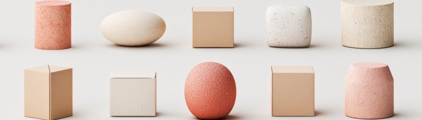 Aufkleber - Exploring minimalistic shapes a study of form and texture in modern design aesthetics