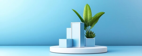custom solution matrix flat design front view business theme 3D render vivid
