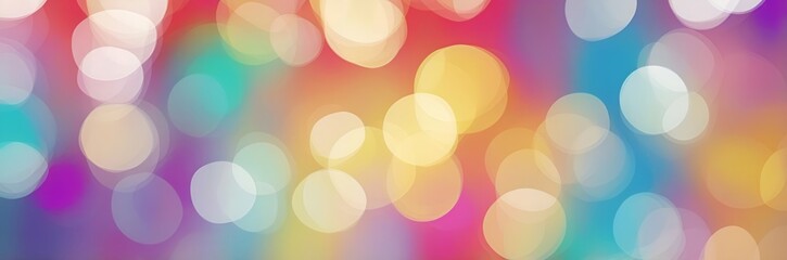 Golden and colorful bokeh lights background with blur color gradients