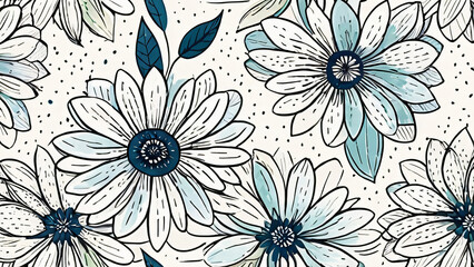 Poster - seamless floral background