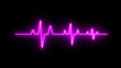 © MstHazera - Heart rhythm sign, Pulse icon. Neon heartbeat pulse line icon. Neon heartbeat icon illustration on black background.