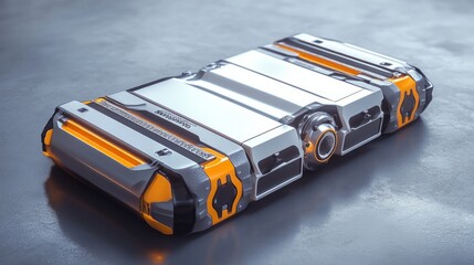 EV solid-state lithium battery pack concept.
