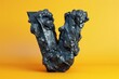 © Phuriphat - The letter V is made of rocks and has a rough texture